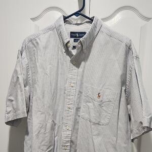 Polo by Ralph Lauren Men's Blue Striped Shirt